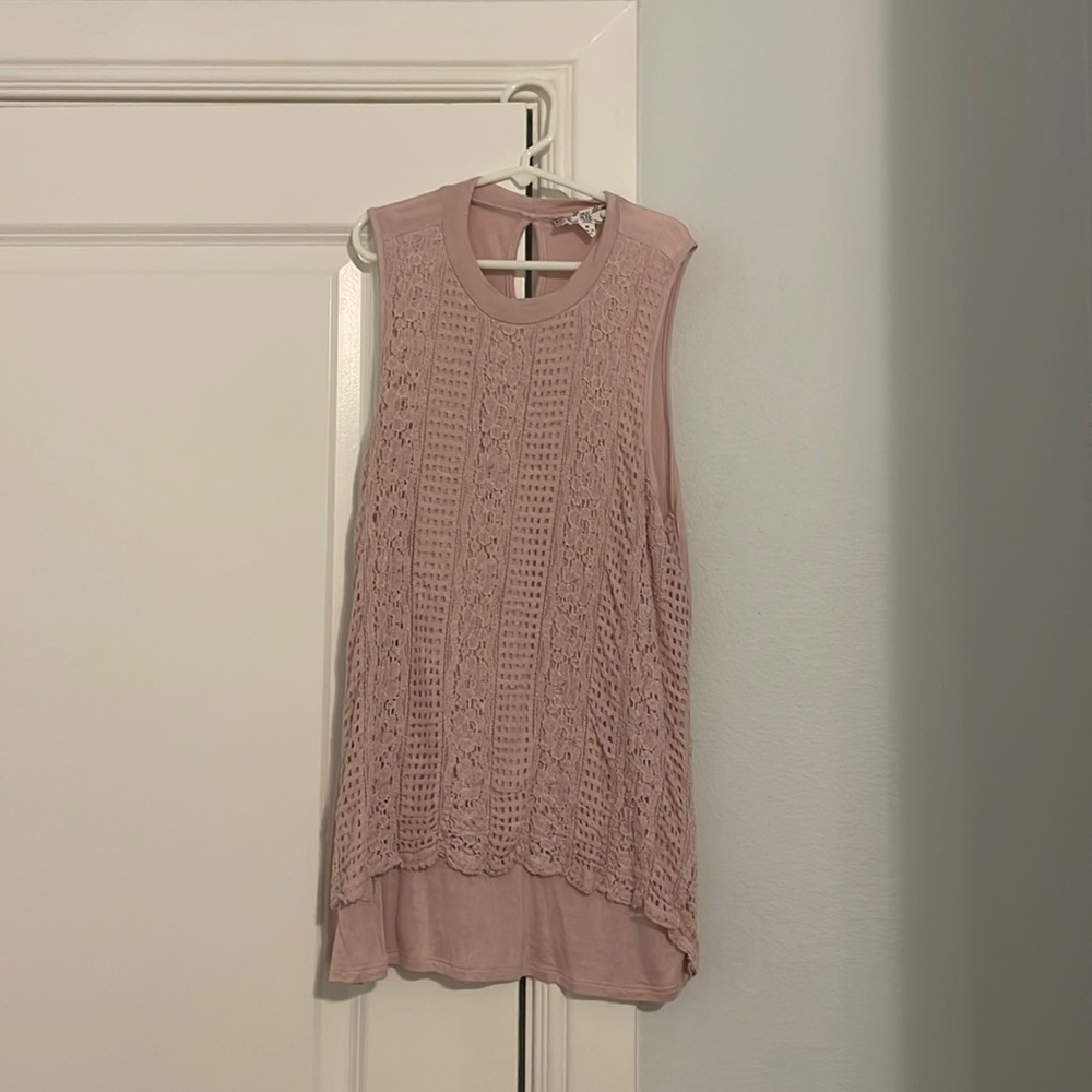Pink rose brand tank top